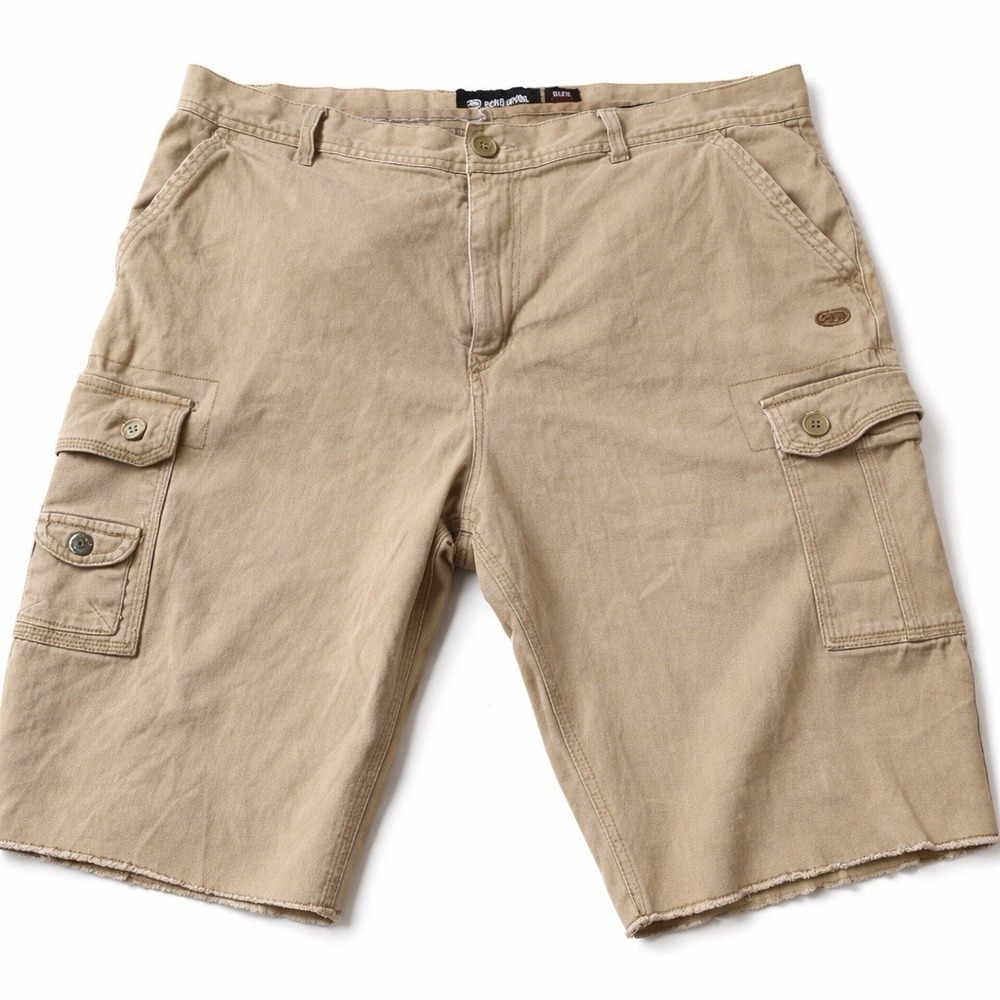 Ecko Unltd Y2K Cargo Shorts 38 Mens Grunge Streetwear Utility 90s Rugged Pockets
